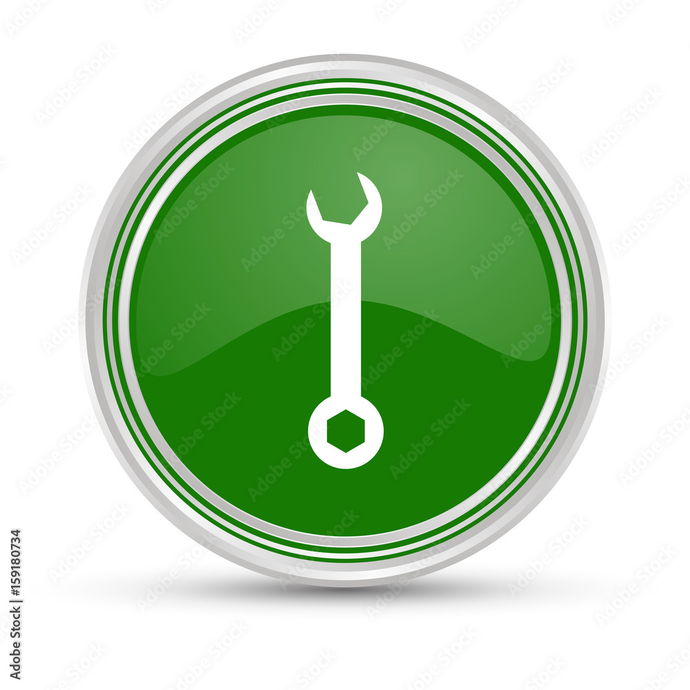 Grüner Button - Schraubenschlüssel Grüner Button - Schraubenschlüssel