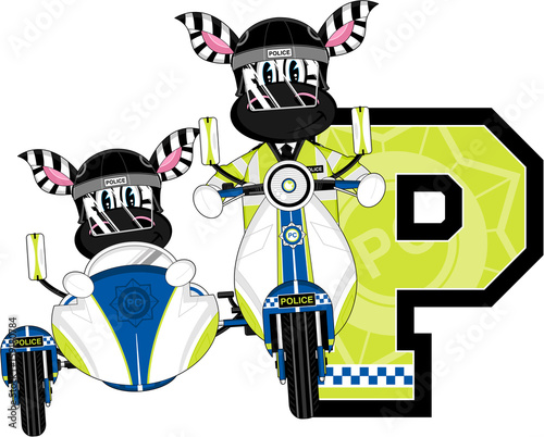 P is for Policeman - Zebra