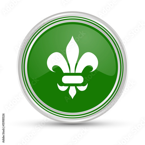 Grüner Button - Lilie - Renaissance