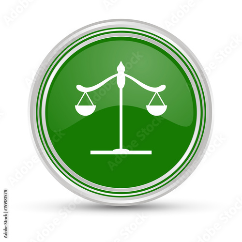 Grüner Button - Waage - Gleichgewicht