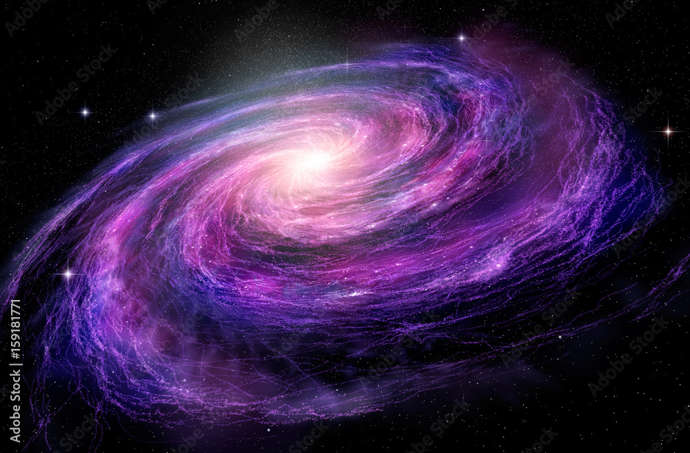 Spiral Galaxy in deep spcae, 3D illustration Spiral Galaxy in deep spcae, 3D illustration