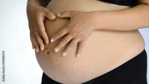 Wallpaper Mural elly massage pregnancy i on a white background Torontodigital.ca