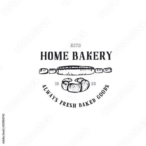 Bakery signboard. Vector typographic colorful design. Badges for your holiday design postcards, posters.