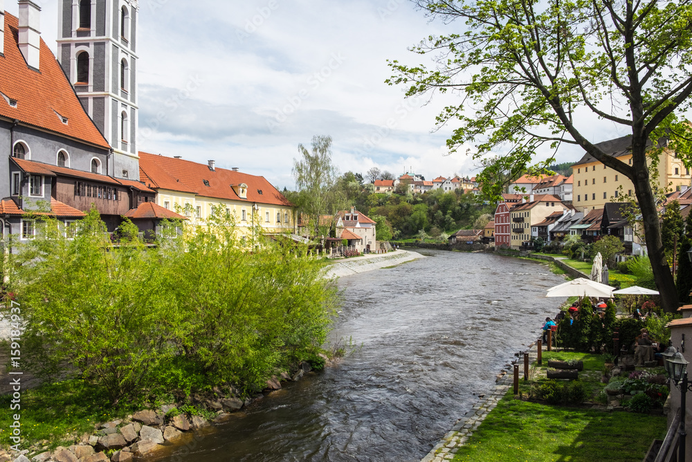 Krumau, Tschechien. Ansicht der Stadt