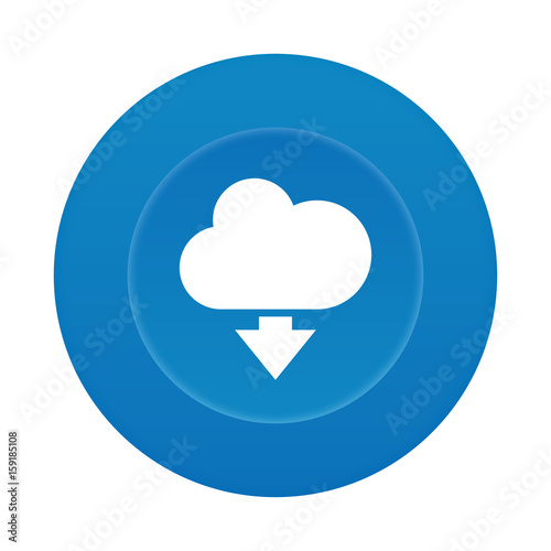 Runder 3D Button - Wolke - Download
