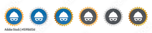 Dieb - Gezacktes Button-Set