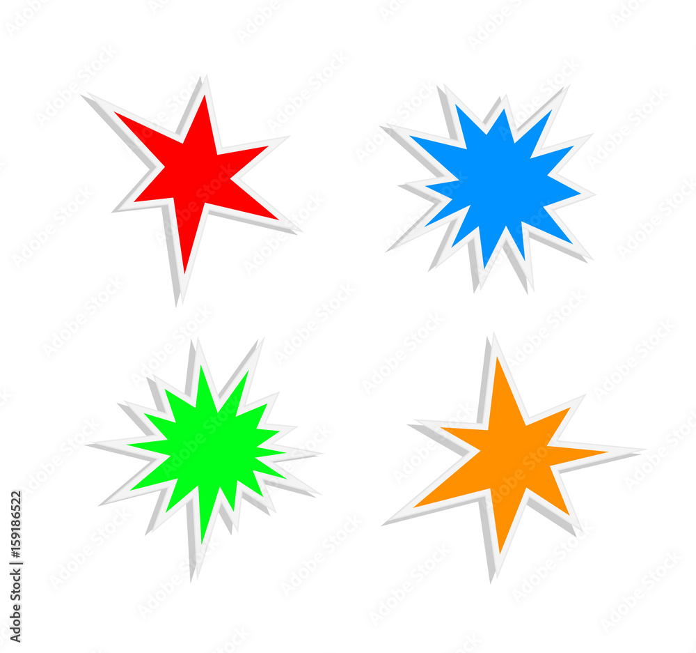splash stickers icon set splash stickers icon set