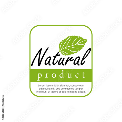 Natural product logo design vector template