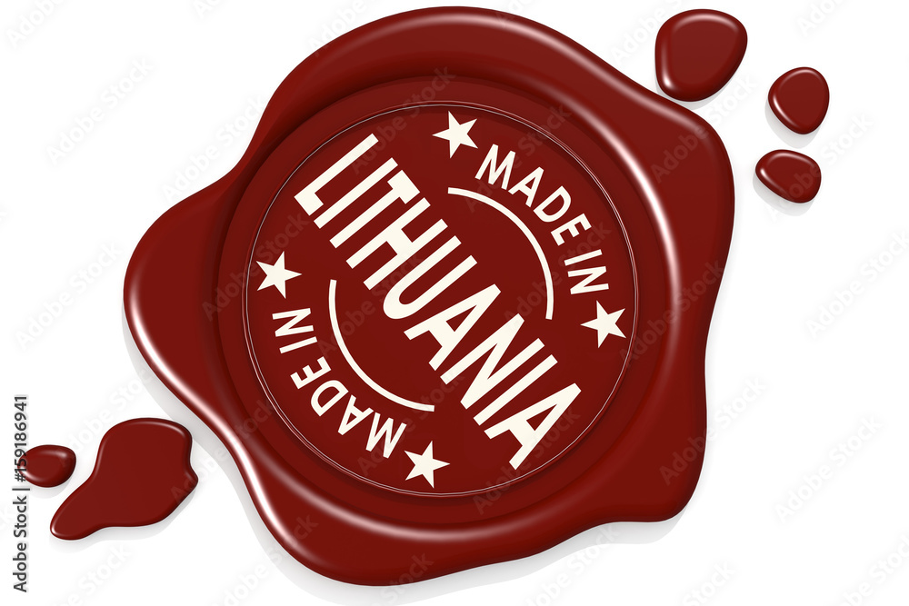 Label seal of made in Lithuania Label seal of made in Lithuania