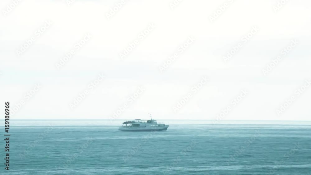 Lighthouse in the rain, the rain boat Lighthouse in the rain, the rain boat