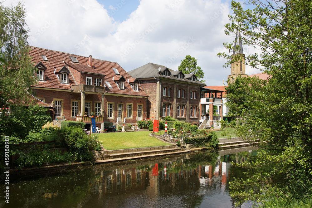 Gebäude an der Ems in Telgte, Nordrhein-Westfalen Gebäude an der Ems in Telgte, Nordrhein-Westfalen