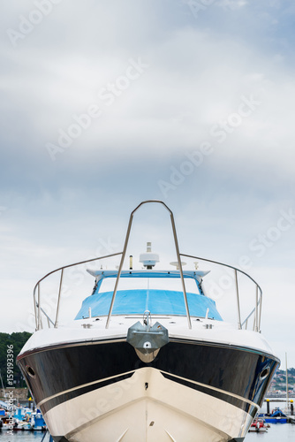 Luxury yatch out of the water