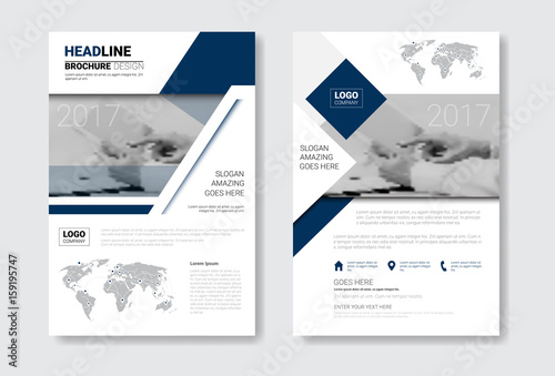 Template Design Brochure Set, Annual Report, Magazine, Poster, Corporate Presentation, Portfolio, Flyer Collection With Copy Space Vector Illustration