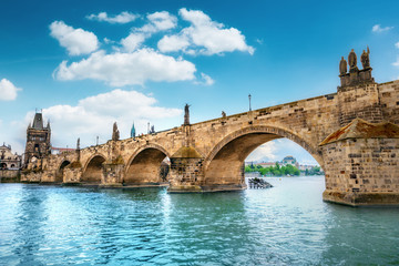 Acrylglasbilder Karlsbrücke Karlsbrücke in Prag bei Tageslicht  © adisa
