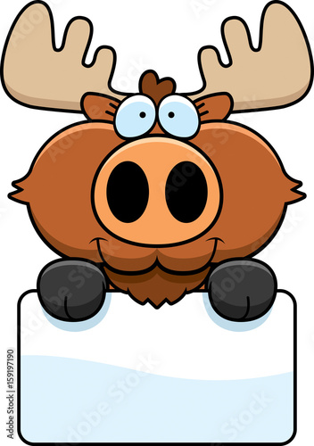 Cartoon Moose Sign