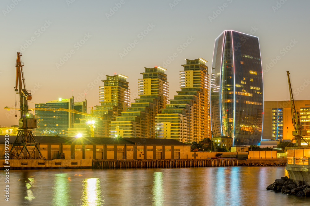 Fototapeta premium Baku - 10 lipca 2015: Port Baku w dniu 10 lipca w Baku, Azerbejdżan.