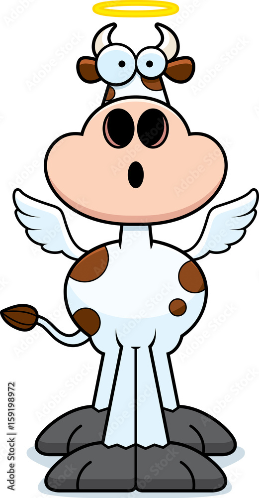 Fototapeta premium Surprised Cartoon Holy Cow