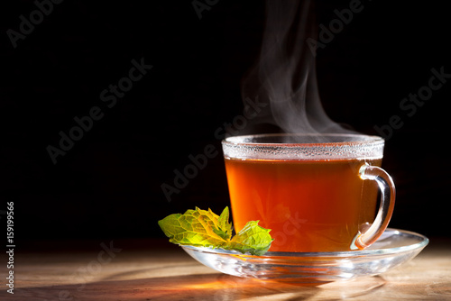 cup of tea with mint