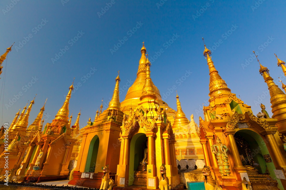 Myanmar. Shwedagon day Myanmar. Shwedagon day