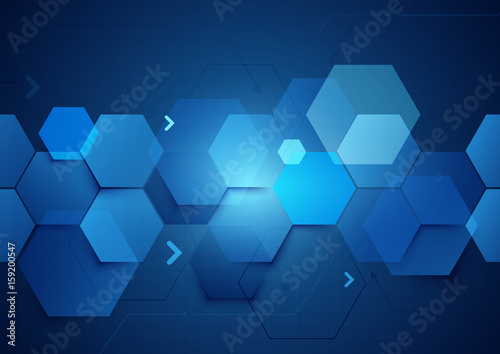 Abstract geometric and shiny technology concept background