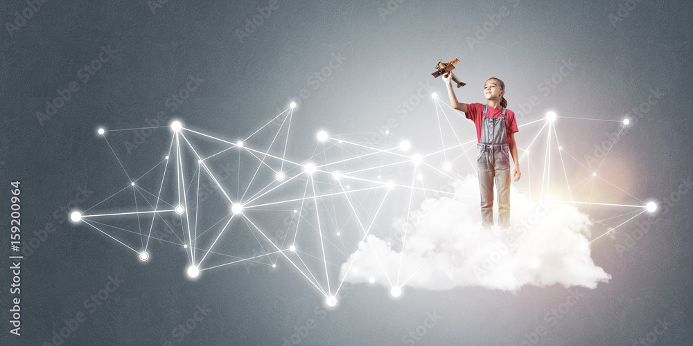 Idea of children Internet communication or online playing and pa Idea of children Internet communication or online playing and pa