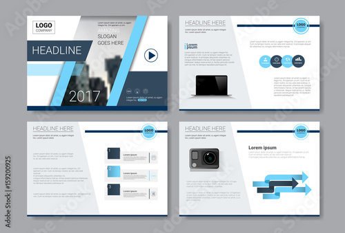 Template Design Brochure, Annual Report, Magazine, Poster, Corporate Presentation, Portfolio, Flyer Set With Copy Space Vector Illustration