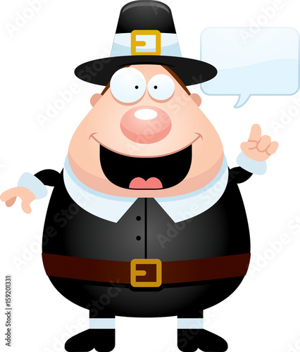 Cartoon Pilgrim Talking