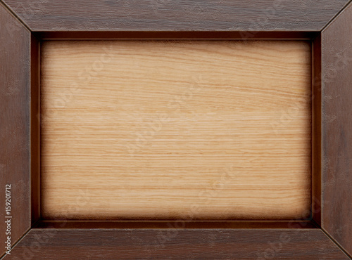 old wooden frame. isolated on white. 3d rendering