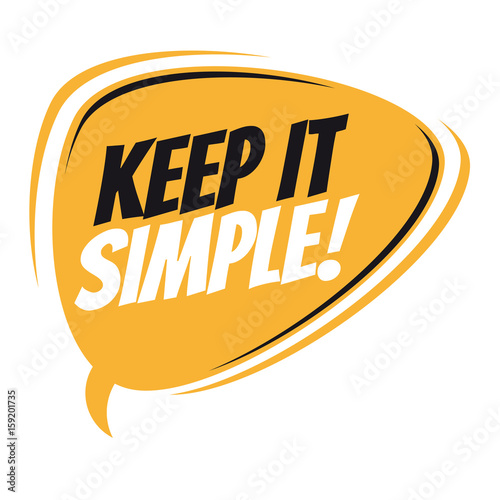 keep it simple retro speech bubble