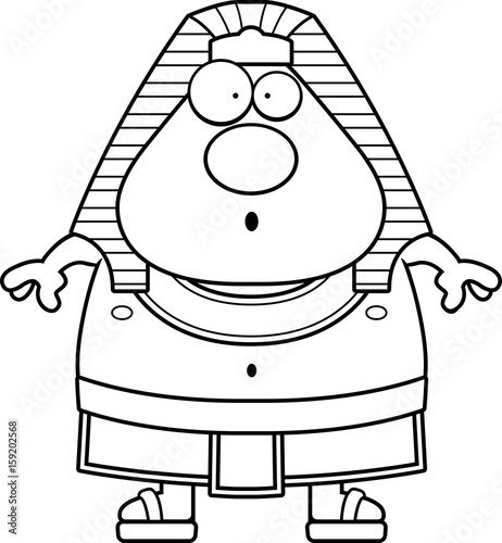 Surprised Cartoon Egyptian Pharaoh