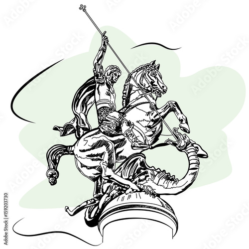 St George & Dragon Monument in Tbilisi, Georgia