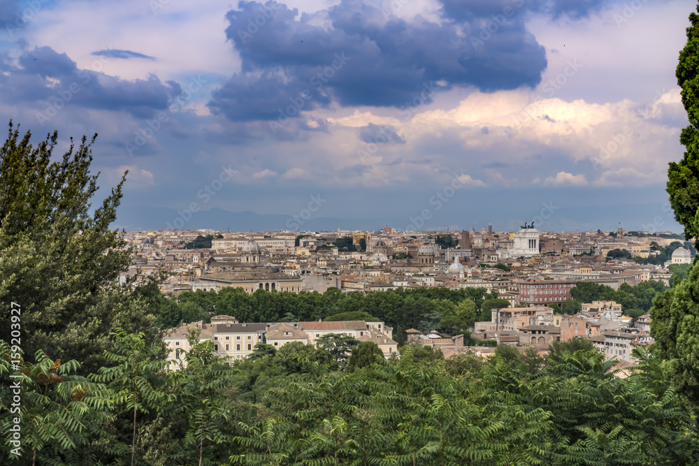 View of Rome from Gianicolo, Italy