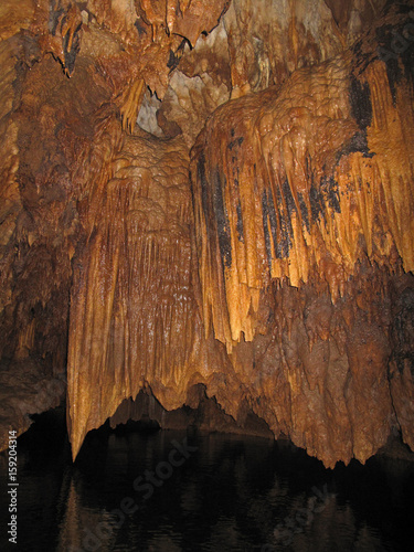 Stalactites in the Barton Creek Cave, Cayo, Belize, South America