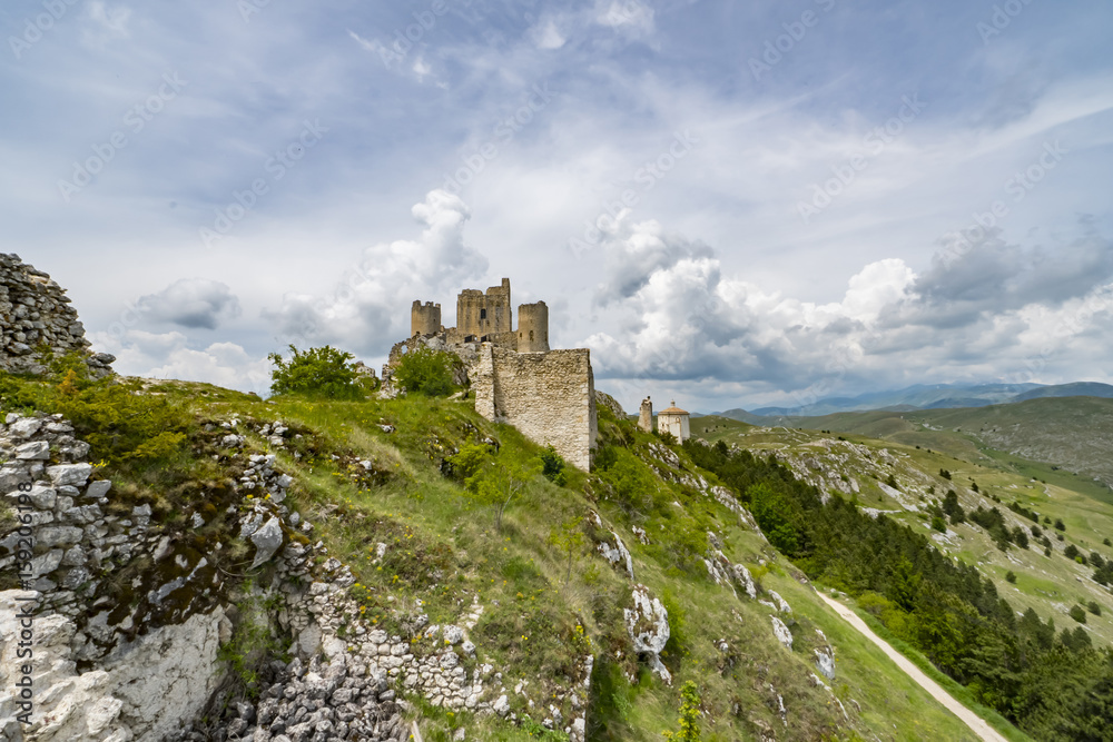 View of Rocca Calascio Castle, Abruzzo, Italy