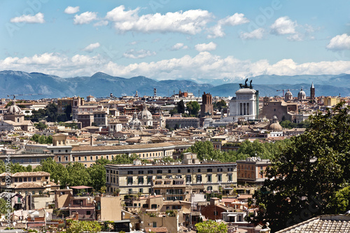 Rome, Italy -  Panorama of Rome from the Janiculum hill