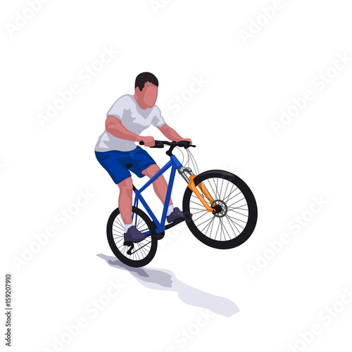 man riding on bicycle