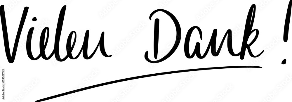 Handschrift Vielen Dank