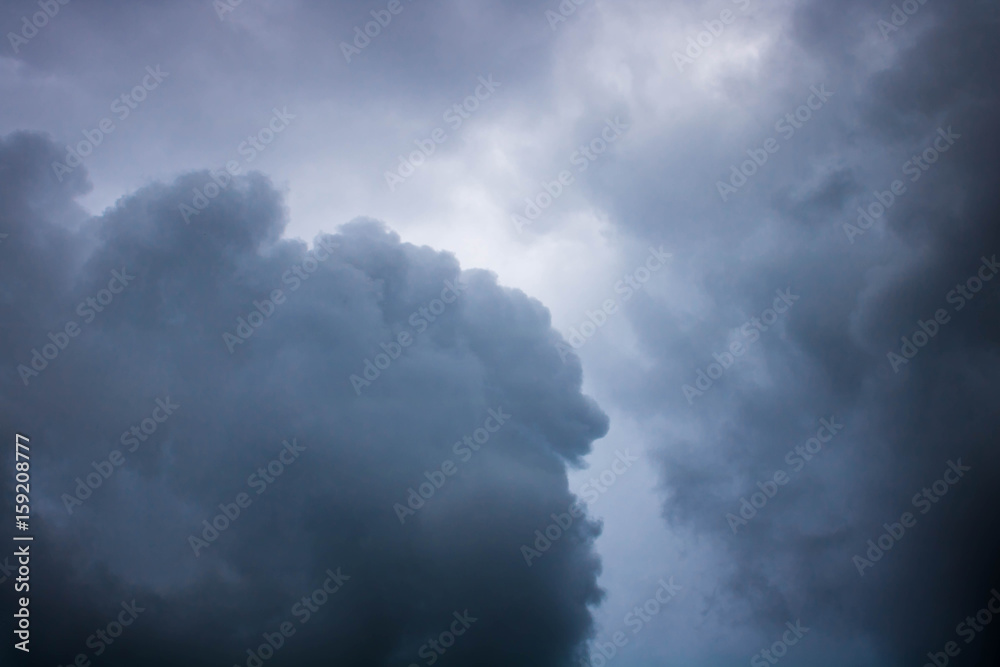 Dark storm clouds before rain.