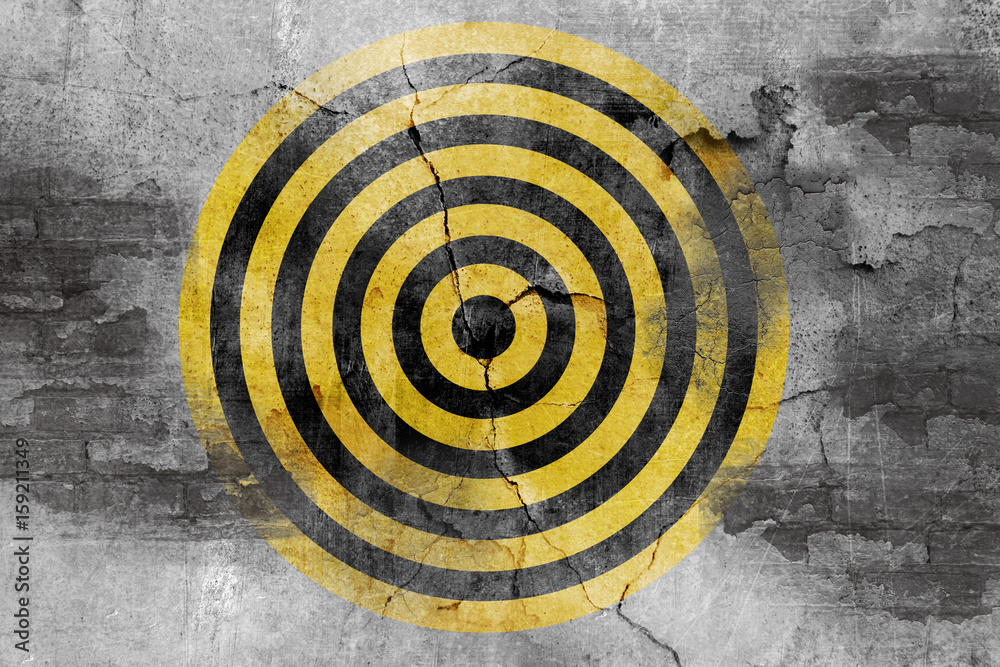 Obraz premium target symbol on grunge cement wall
