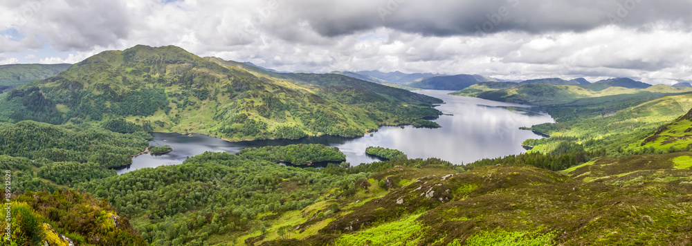 Panorama of Loch Katrine, Trossachs NP, Scotland