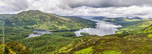 Panorama of Loch Katrine, Trossachs NP, Scotland photo