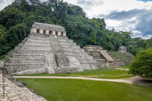 Temple of Inscriptions at mayan ruins of Palenque - Chiapas, Mexico