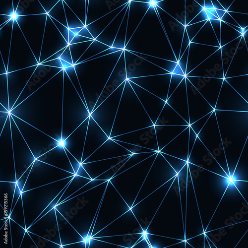 cool seamless pattern with neon triangles