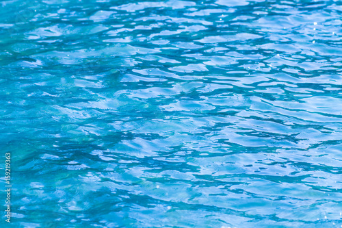 blue water in swimming pool