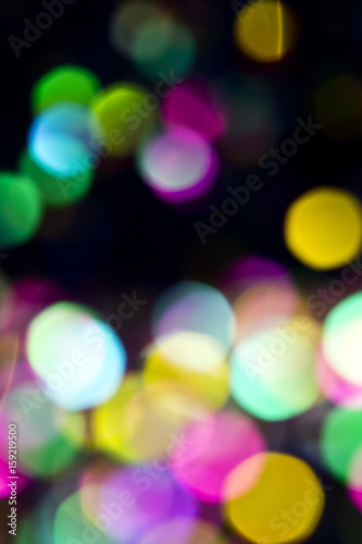 Glitter Bokeh Confetti On Black Background