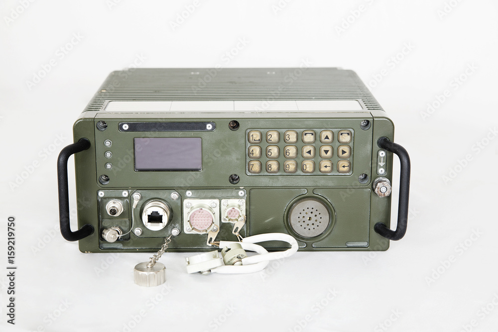 military communication station isolated on white military communication station isolated on white