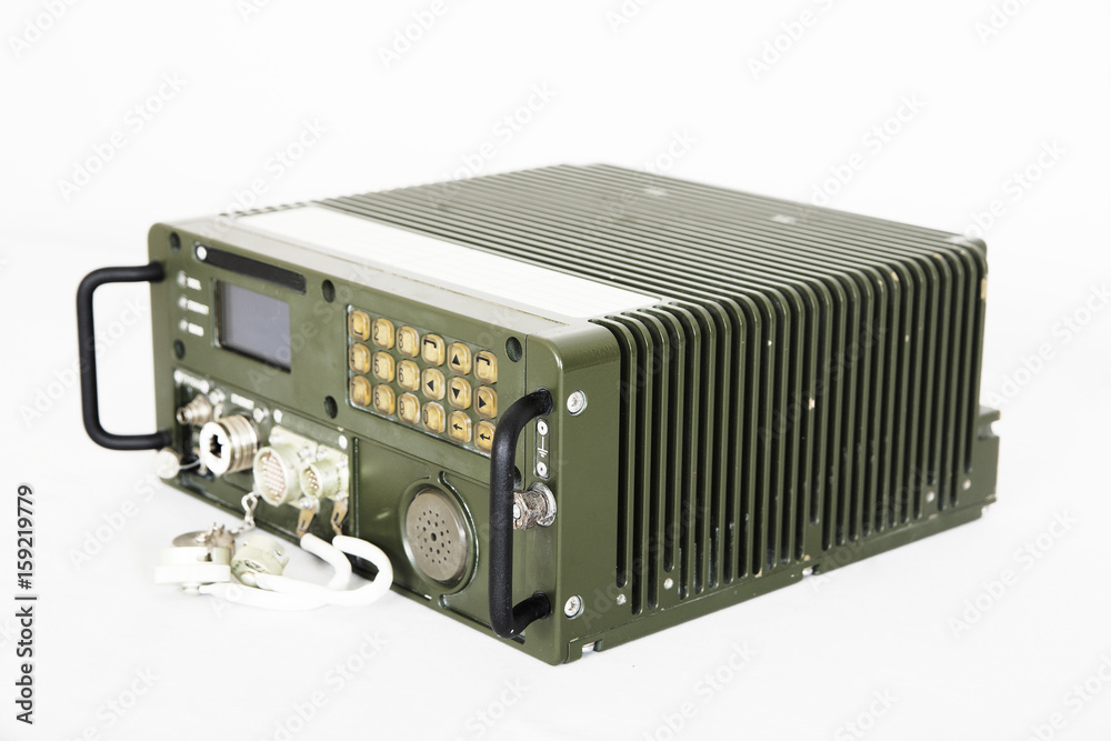Fototapeta premium military communication station isolated on white