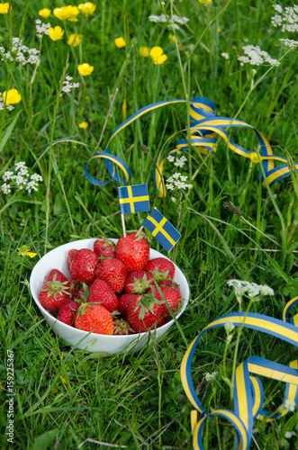 Strawberries in the field