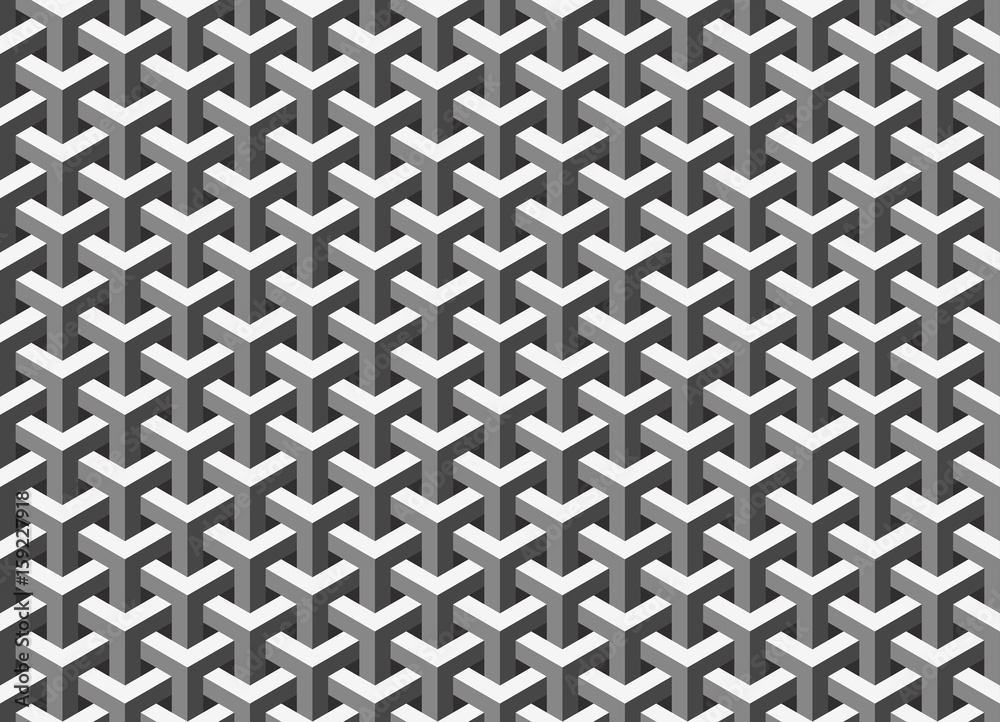 Abstract retro background - isometric grayscale shapes in vector Abstract retro background - isometric grayscale shapes in vector