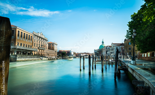 ENICE, ITALY - MAY 20 2017: Ponte della Costituzione (meaning Constitution Bridge) over Grand Canal designed by Santiago Calatrava photo